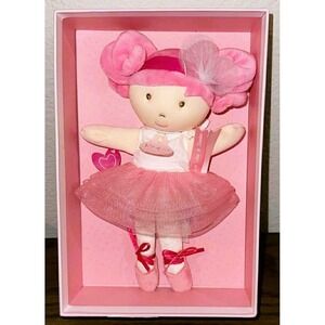 JoLiJou Paris Les Tutus Doudou 8" Plush Doll Little Tutu Pink Hair Ballerina NEW